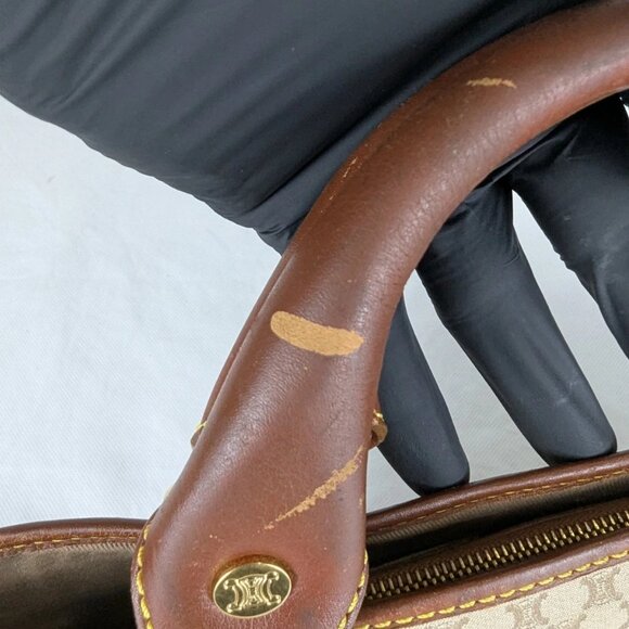 Authentic Celine Tote Bag Handbag Macadam Beige7 Vintage Based on Original Title - Picture 13 of 16